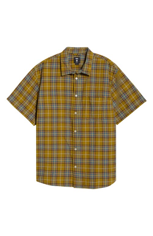 Vans Lawson Plaid Short Sleeve Cotton & Linen Button-up Shirt In Multi