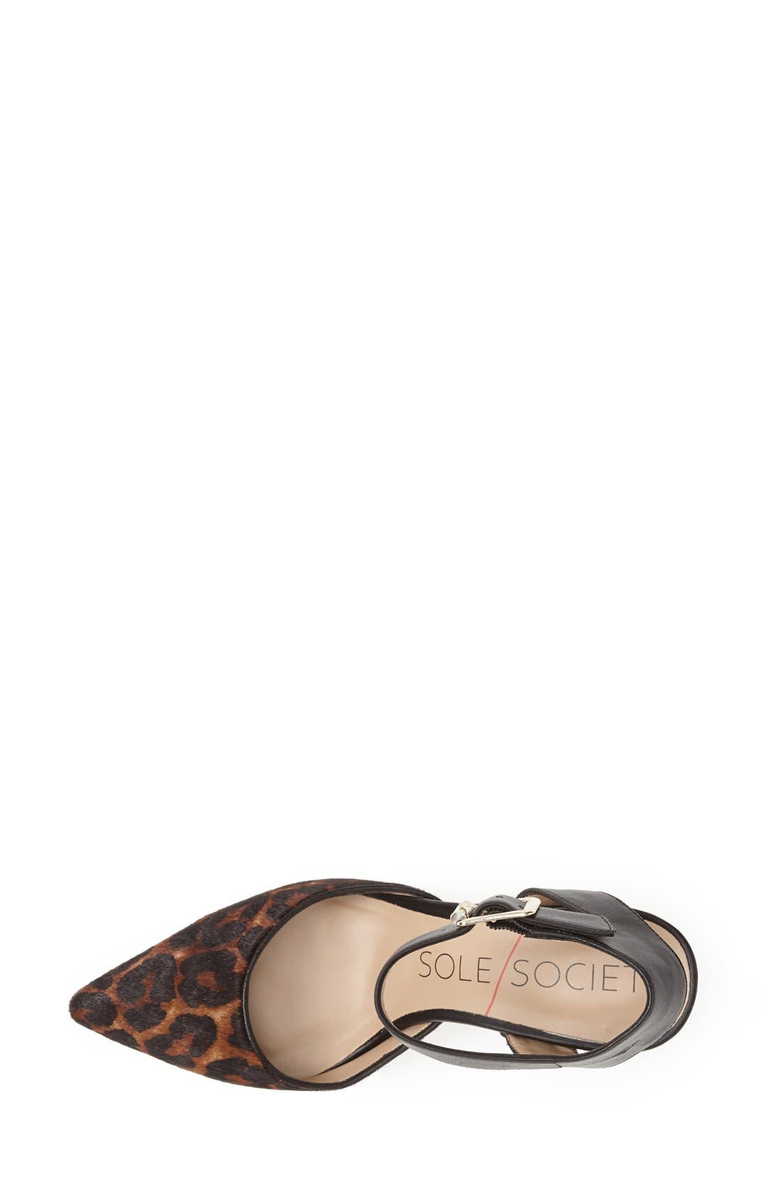 'Olyvia' Calf Hair Pump, Alternate, color, BROWN/ BLACK CALF HAIR