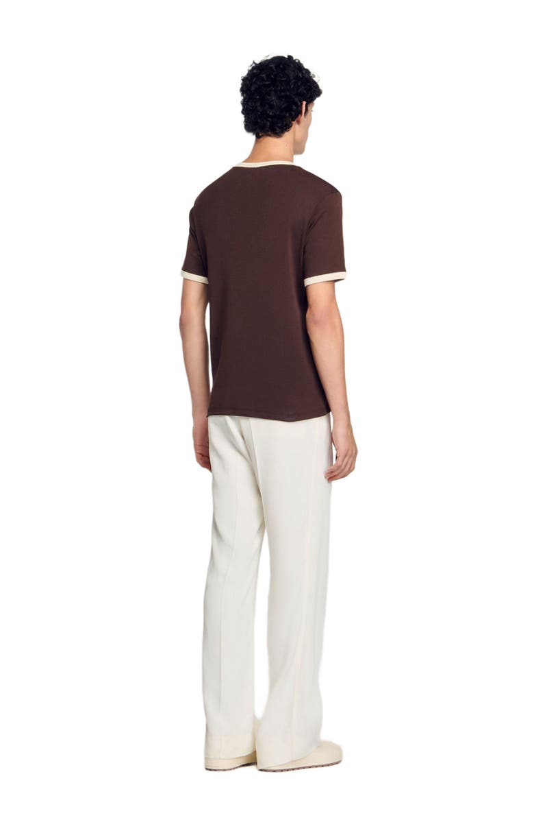SANDRO Two-tone patch T-shirt, Alternate, color, 