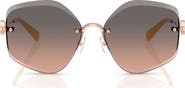 Tory Burch 58mm Gradient Irregular Sunglasses
