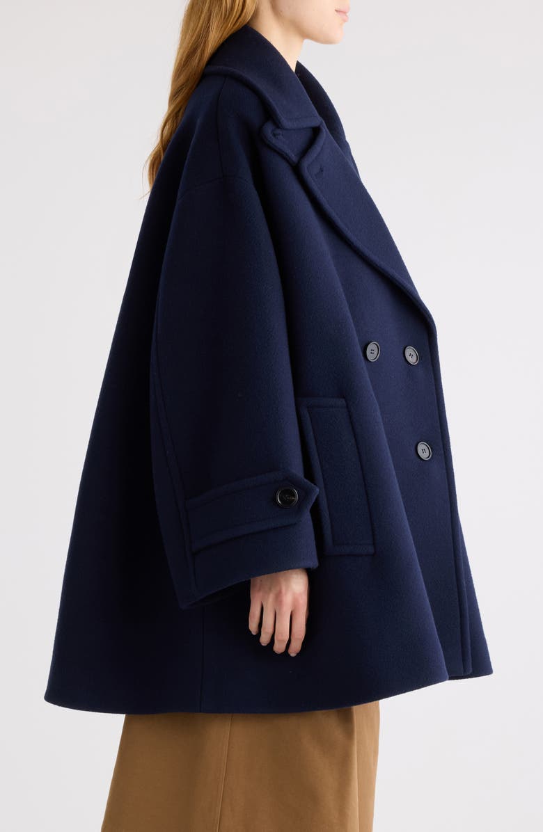 Chloé Iconic Soft Wool Blend Coat, Alternate, color, Evening Blue