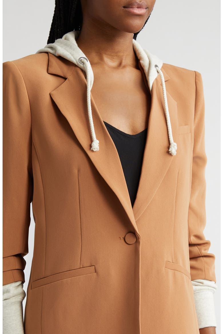 Hooded Khloe Jacket, Alternate, color, CINNAMON/ OATMEAL