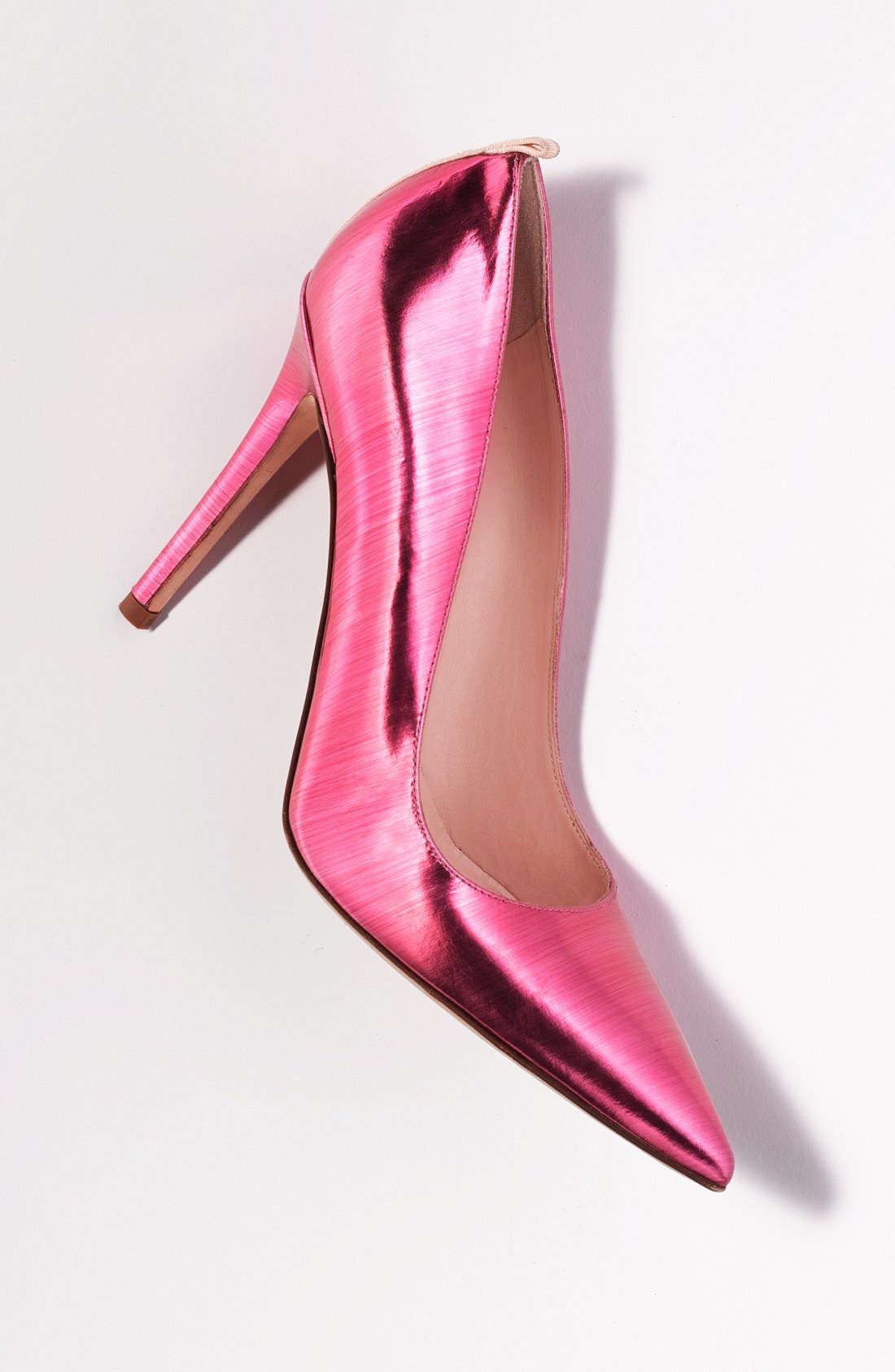 'Fawn' Specchio Leather Pump, Alternate, color, PINK SPECCHIO W/BLK GROSSGRAIN