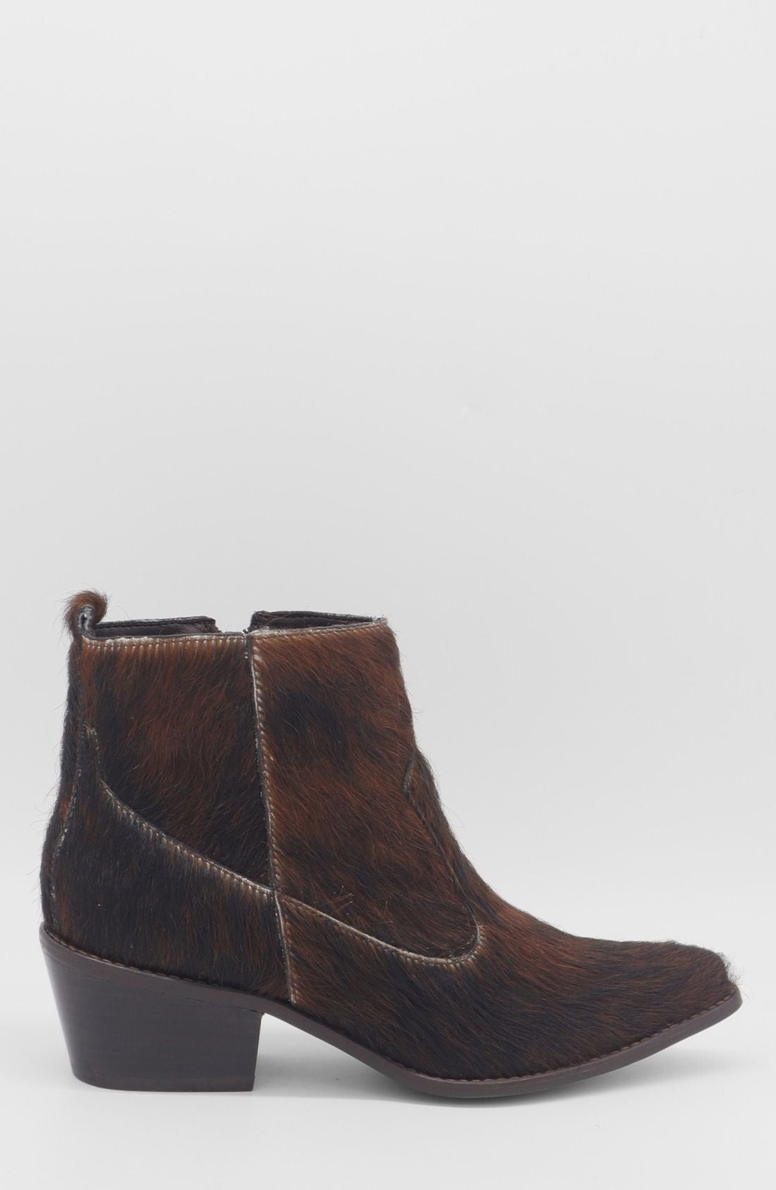 Nomad Western Cowboy Booties, Alternate, color, Brown Cowhide