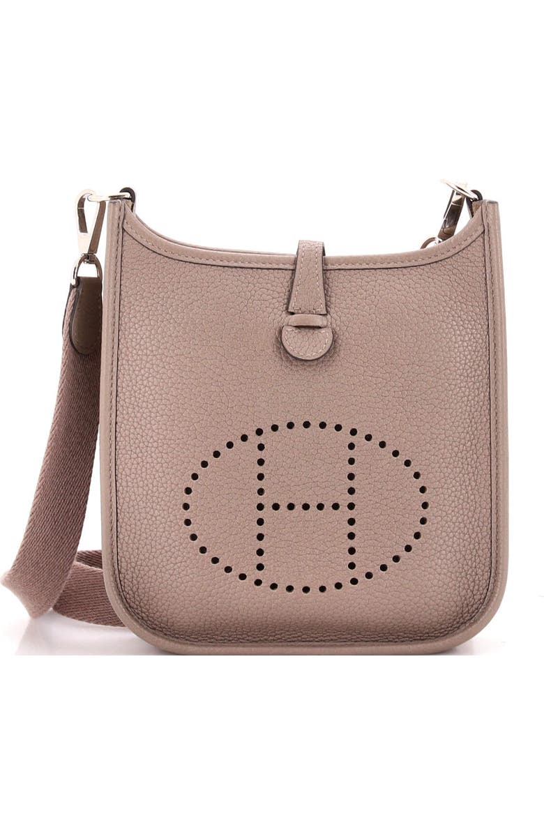 Pre-Owned Hermes Evelyne Bag Gen III Clemence TPM, Main, color, Gris Asphalte