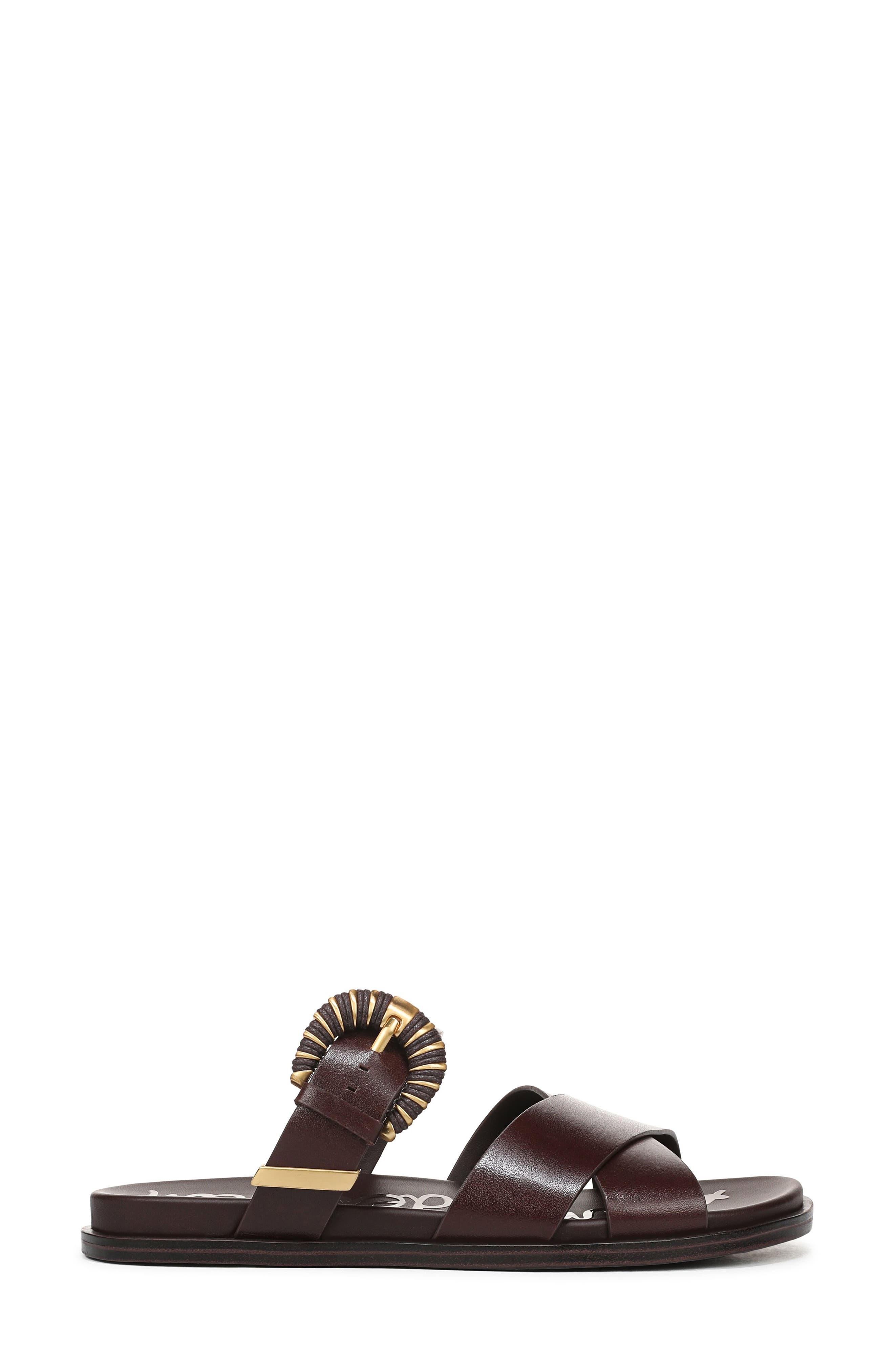Sam Edelman Lucy Buckle Strap Sandal, Alternate, color, Maronne Brown