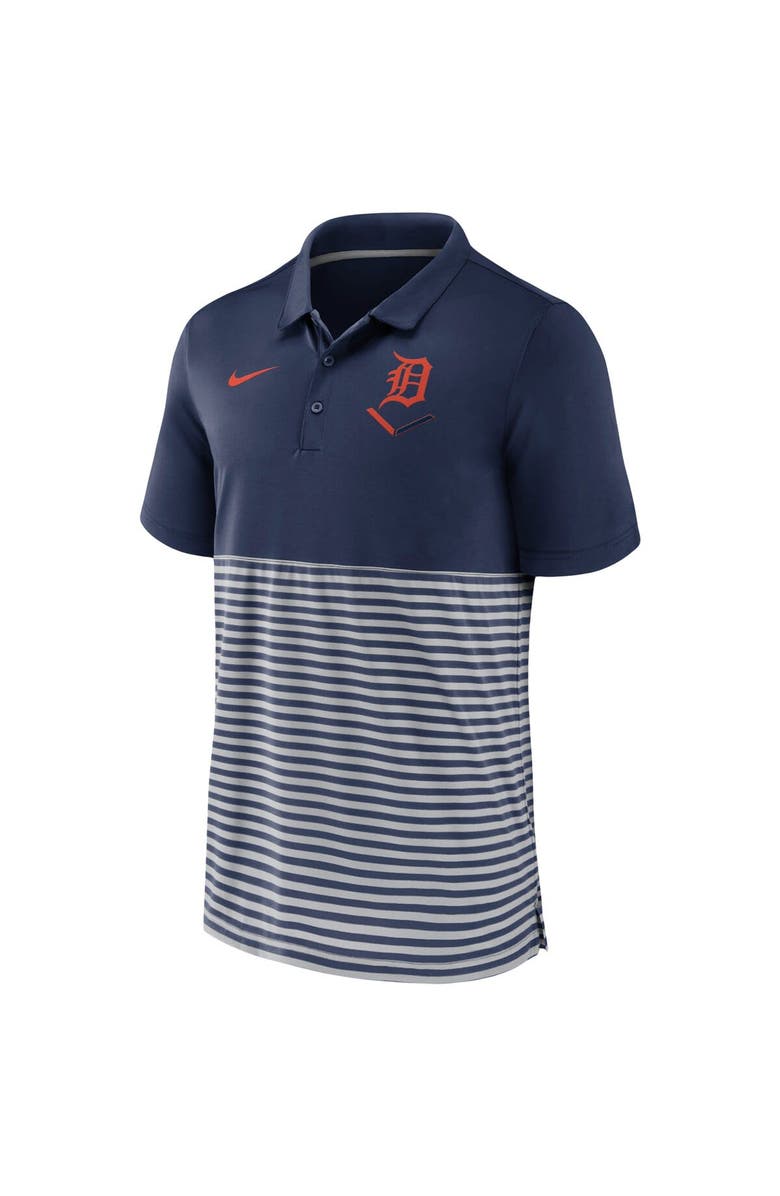 Nike Men's Nike Navy/Gray Detroit Tigers Home Plate Striped Polo, Alternate, color, 
