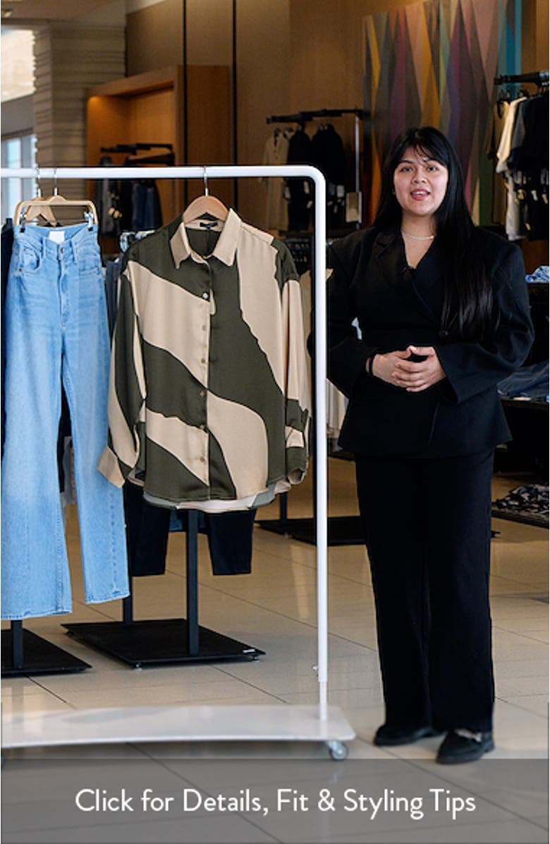 Ella Oversize Colorblock Button-Up Shirt, sales video thumbnail