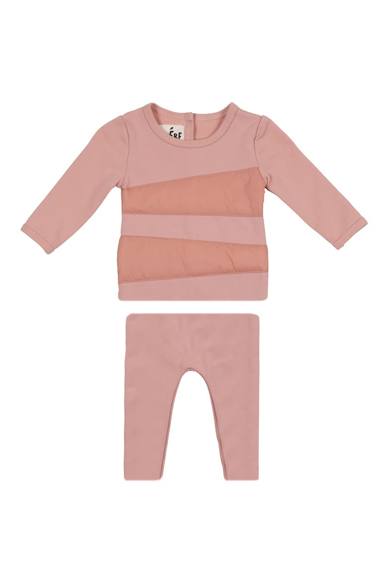 Puff Appliqué Sweater & Pants Set, Main, color, MAUVE