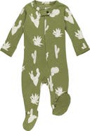 L'ovedbaby Print Organic Cotton Two-Way Zip Footie