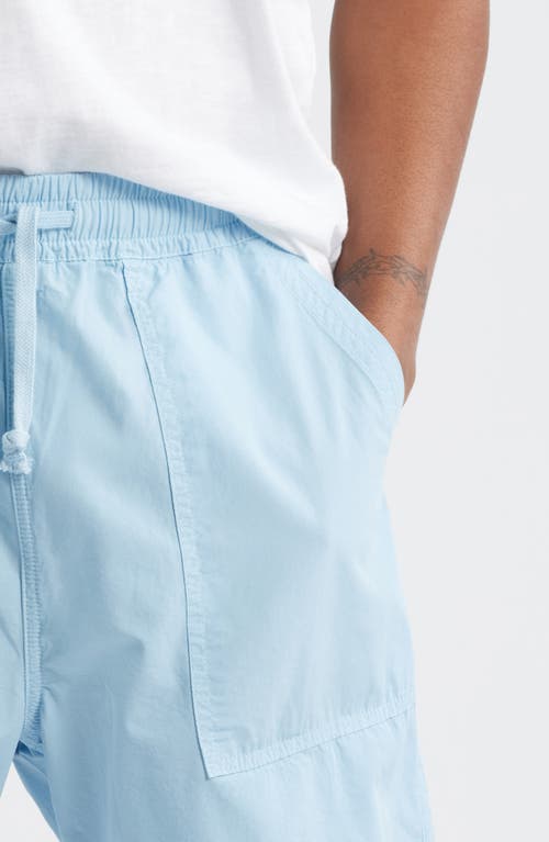 Service Works Organic Cotton Poplin Drawstring Chef Shorts In Blue