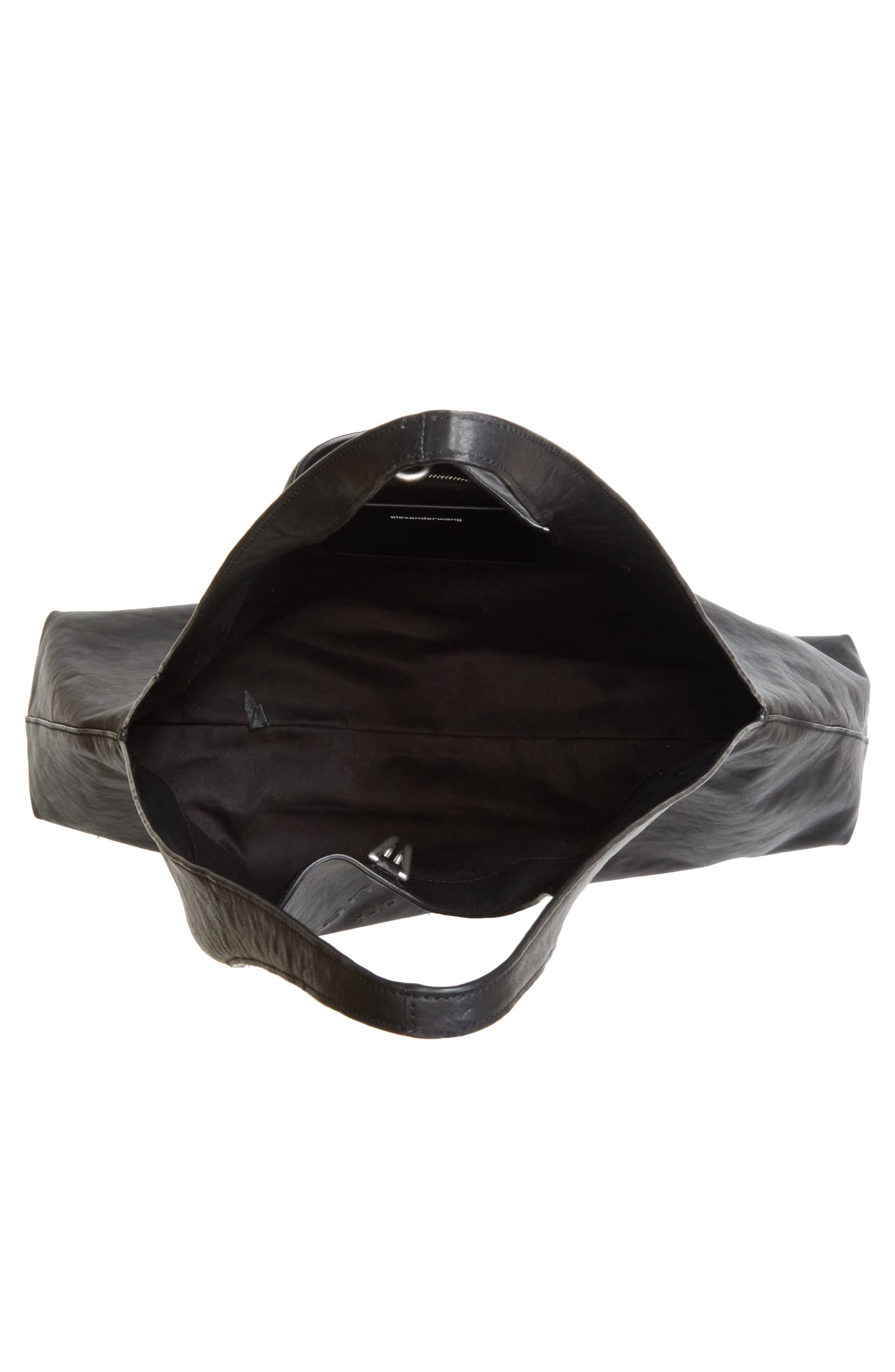 Alexander Wang Medium Pike Leather Hobo Bag, Alternate, color, Black