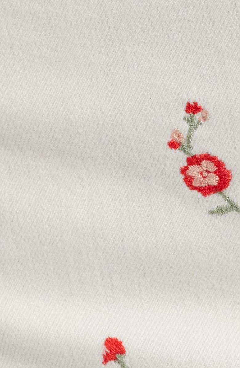 Rails Burbank Floral Embroidered Denim Miniskirt, Alternate, color, Ecru Romantic Floral