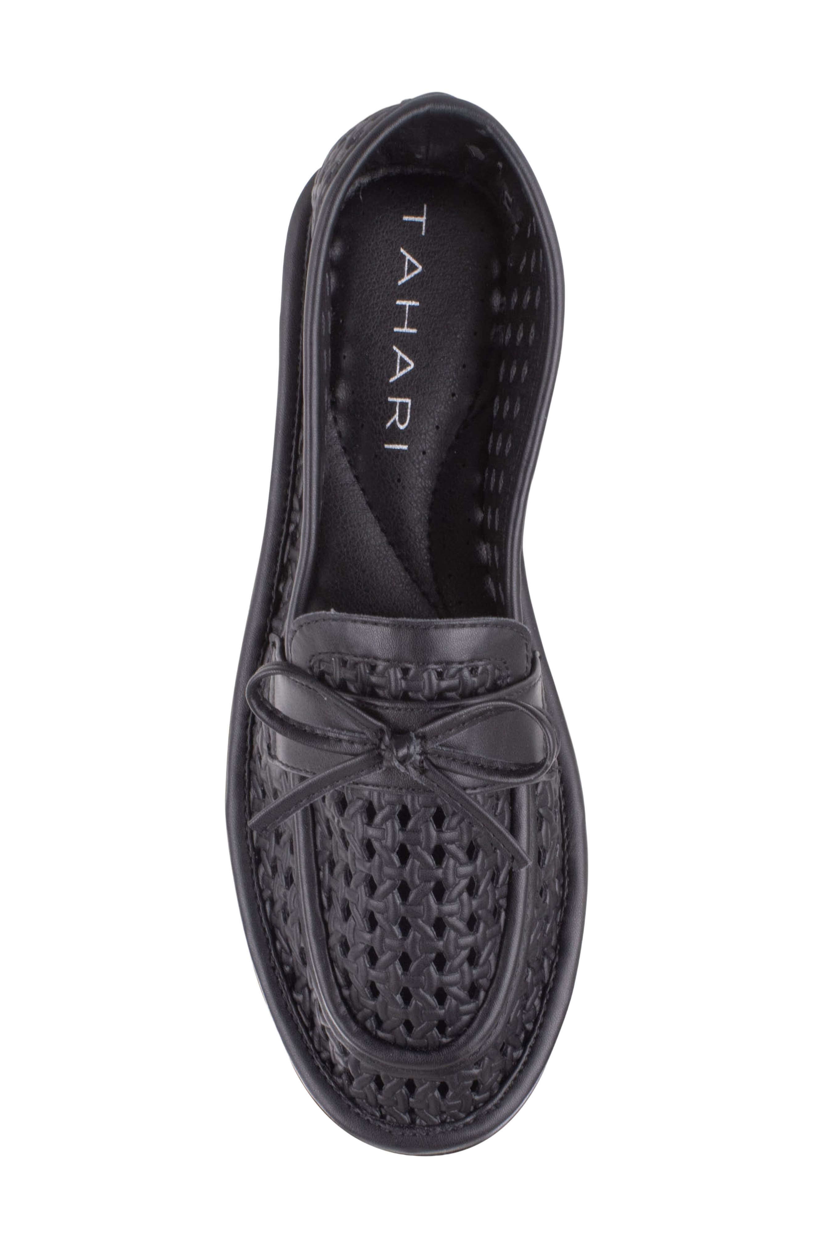 Tahari Maple Cutout Loafer, Alternate, color, Black