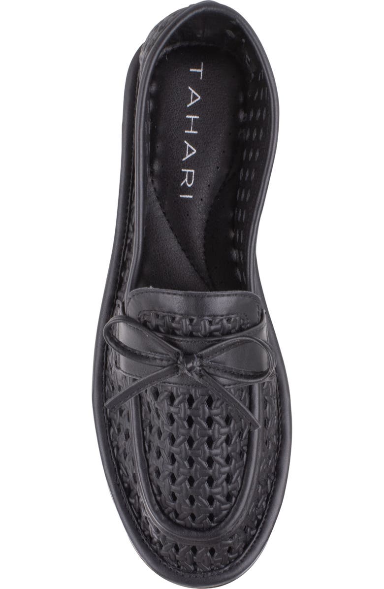 Tahari Maple Cutout Loafer, Alternate, color, Black