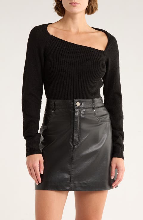 Asymmetric Neck Sweater