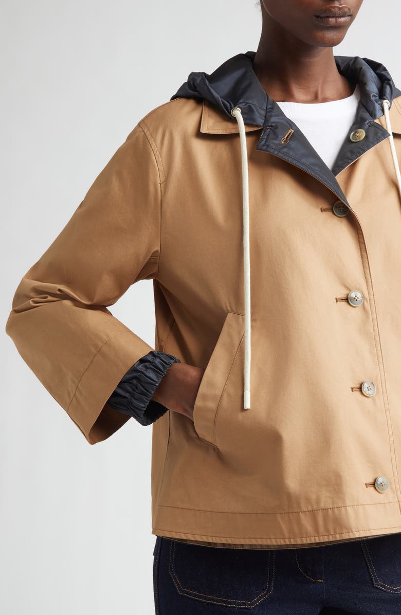 Herno Techno Hooded Reversible Jacket, Alternate, color, 2192 Camel To Navy