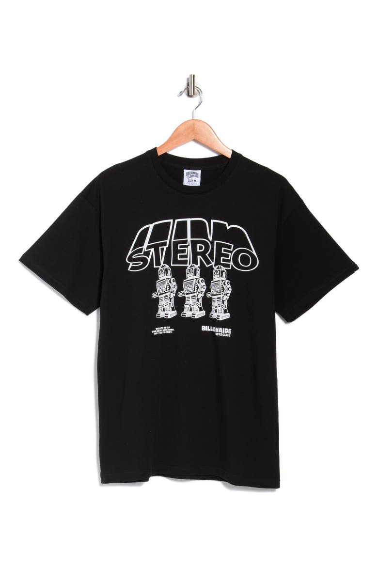 Stereo Cotton Graphic T-Shirt, Alternate, color, BLACK