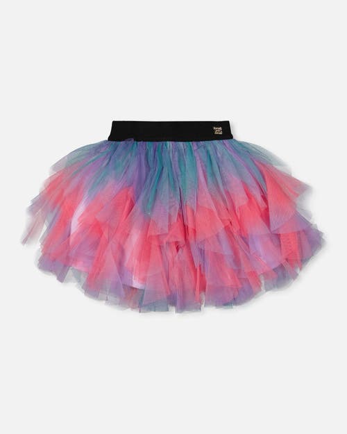 Deux Par Deux Multi Layer Mesh Skirt In Multi