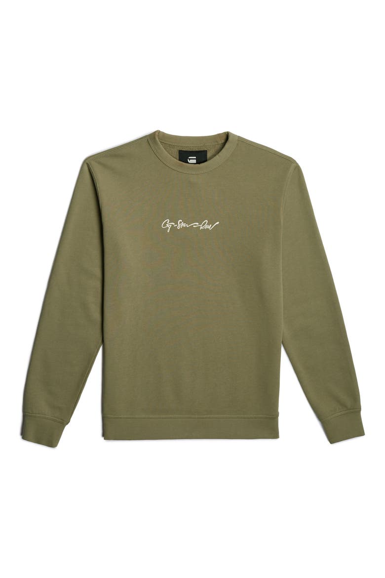 G-Script Logo Graphic Sweatshirt, Alternate, color, ENSIS GREEN