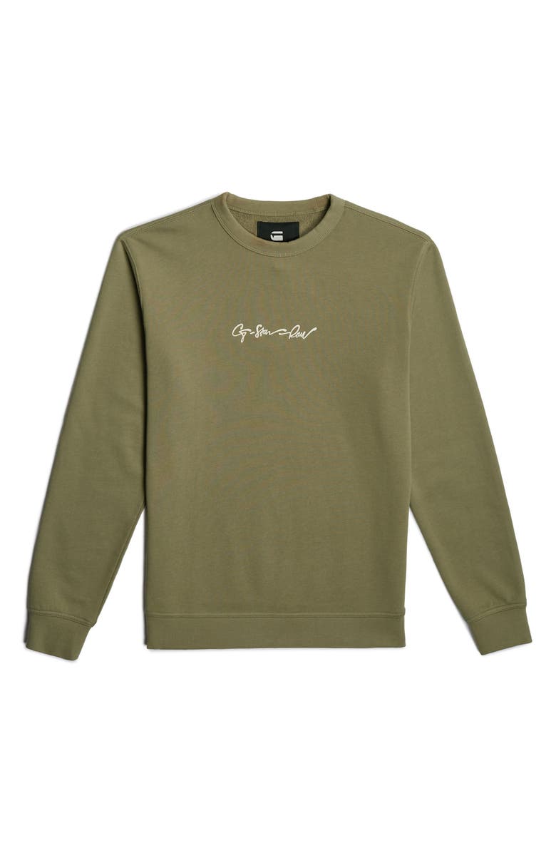 G-STAR G-Script Logo Graphic Sweatshirt, Alternate, color, Ensis Green