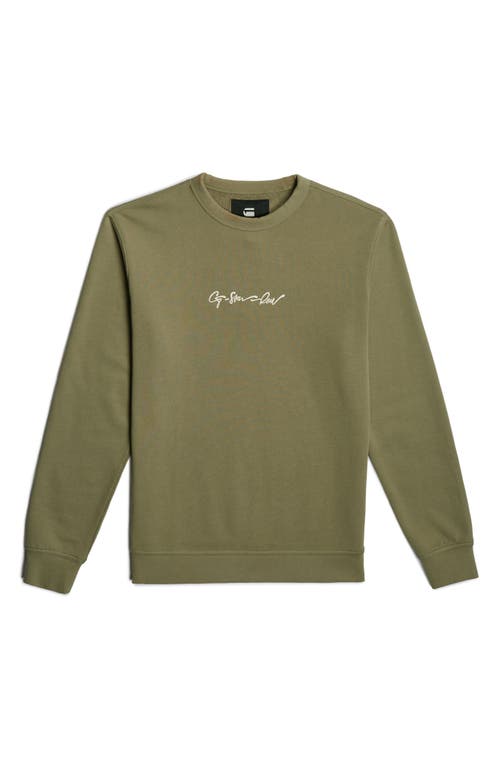 G-star G-script Logo Graphic Sweatshirt In Ensis Green