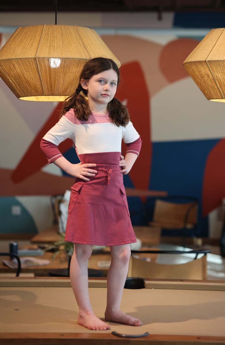 Manière Kids' Rugby Skirt, Alternate, color, Berry