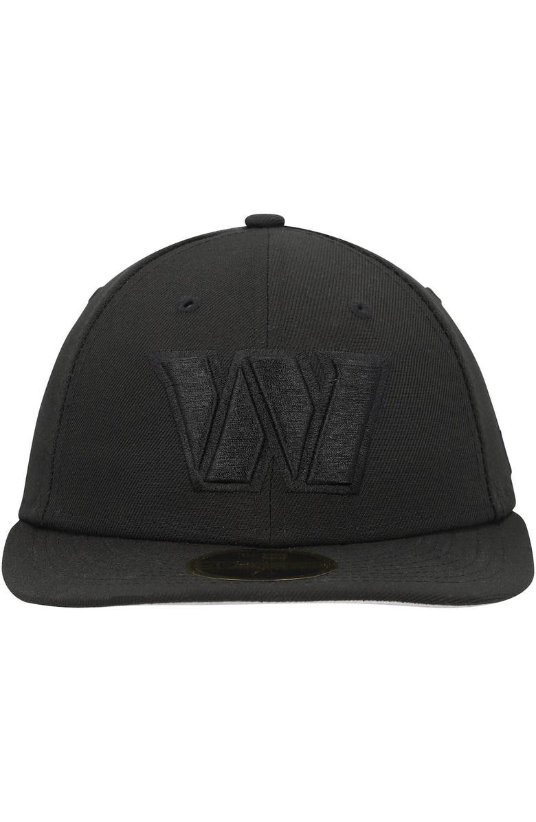 New Era Men's New Era Washington Commanders Black on Black II Low Profile 59FIFTY Fitted Hat, Alternate, color, 