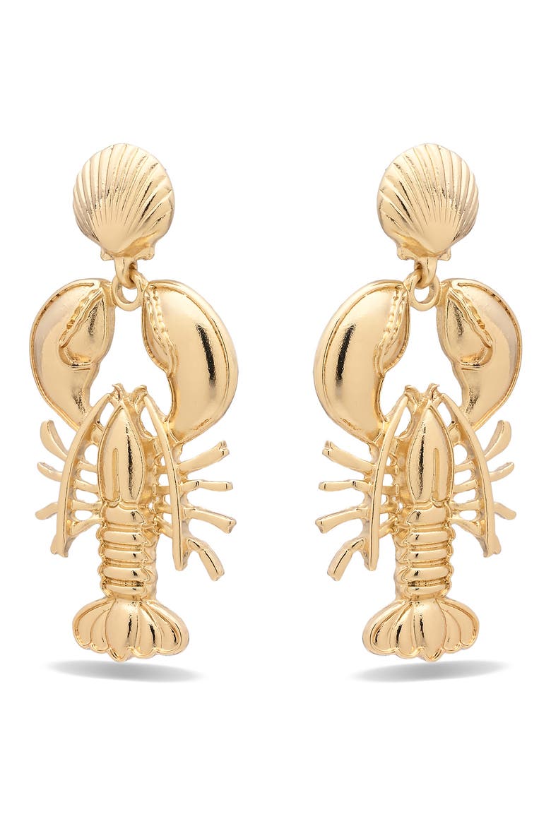 Langostina Statement Earrings, Alternate, color, GOLD