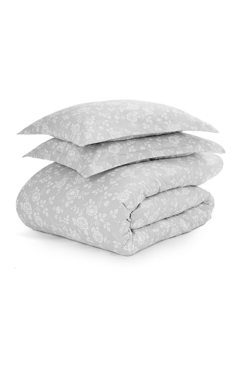 HOMESPUN IENJOY HOME 3-Piece King Duvet Set - Light Grey, Alternate, color, Light Gray