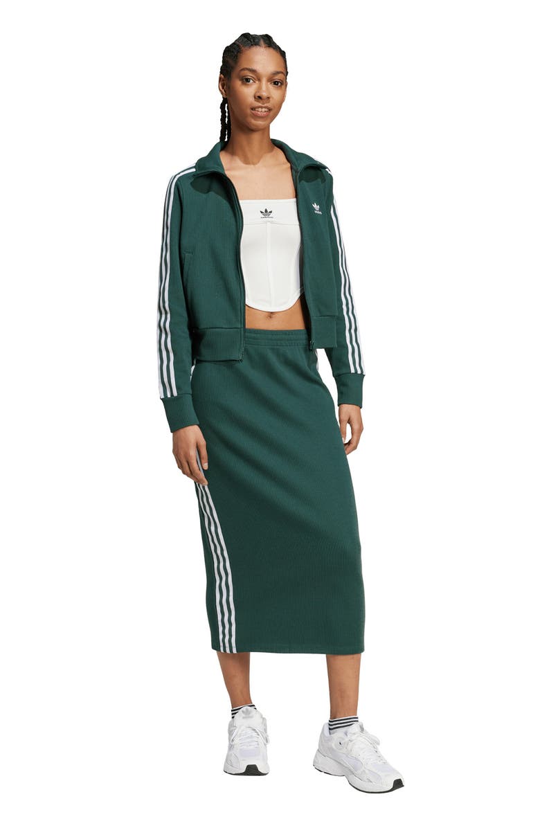 adidas Originals Adicolor 3-Stripes Knit Track Jacket, Alternate, color, Mineral Green