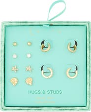 Leith Hugs & Studs Set of 6 Cubic Zirconia Sealife Earrings