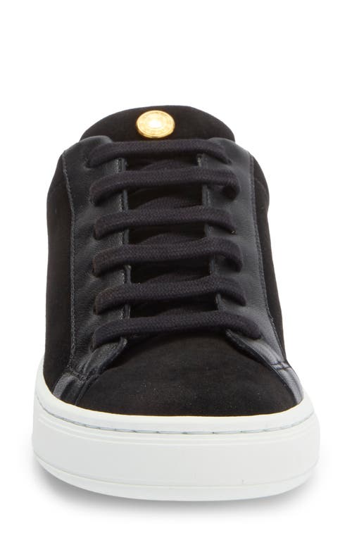 Longchamp Heel Patch Low Top Sneaker In Black