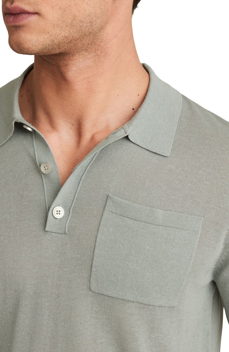 Reiss Nelson Pocket Polo Sweater, Alternate, color, Sage