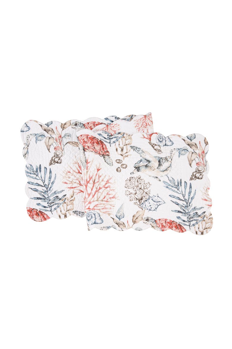 Tranquil Tides Table Runner 14" x 51", Main, color, Red