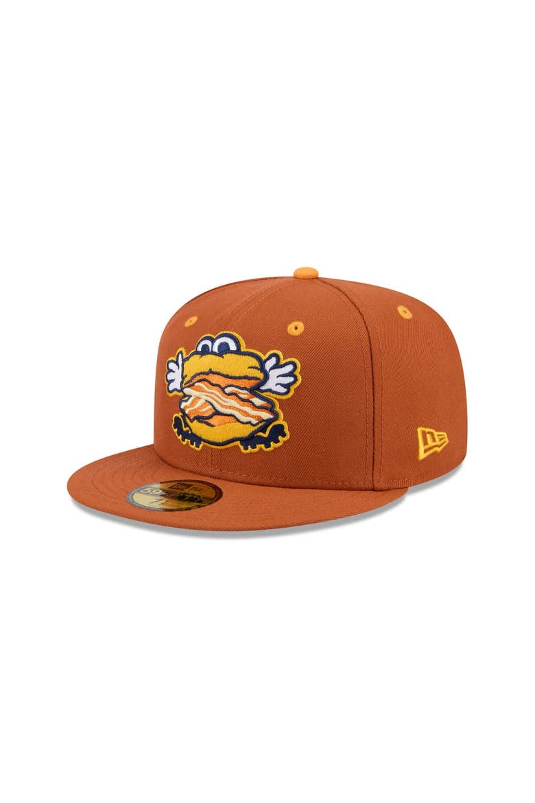 Men's New Era  Brown Montgomery Biscuits Theme Nights 59FIFTY Fitted Hat, Main, color, Brown