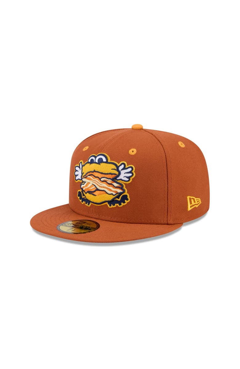 New Era Men's New Era Brown Montgomery Biscuits Theme Nights 59FIFTY Fitted Hat, Main, color, Brown