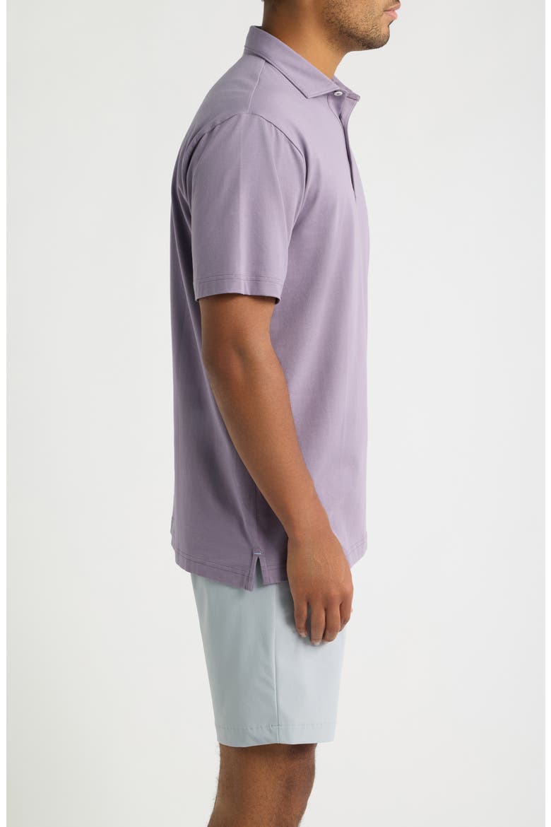 Crown Flex Cotton Blend Polo, Alternate, color, PURPLE FIG
