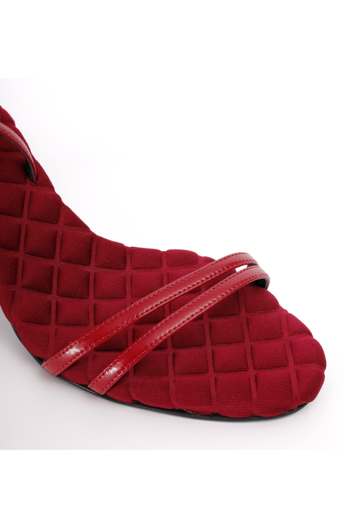 Aera Laura Brushed Effect High Heel In Red