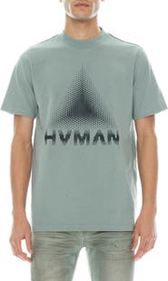 HVMAN Puffy Dot Logo Short Sleeve Fleece Sweatshirt