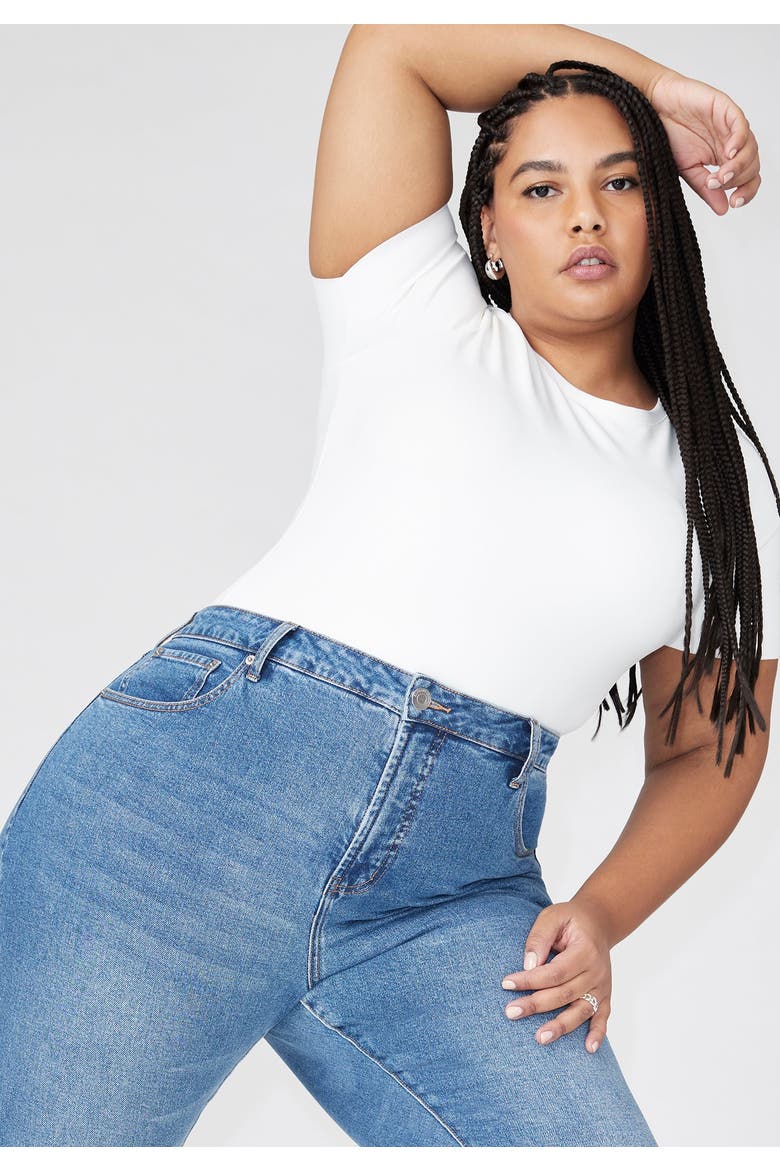 The Flare Leg Jean, Alternate, color, MEDIUM WASH DENIM