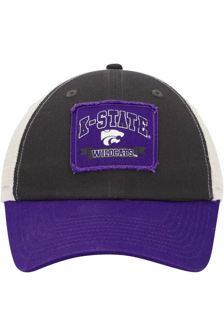 Men's Colosseum  Charcoal Kansas State Wildcats Objection Snapback Hat, Alternate, color, Charcoal