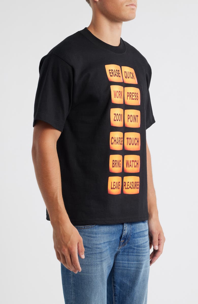 PLEASURES Technologic Cotton Graphic T-Shirt, Alternate, color, Black