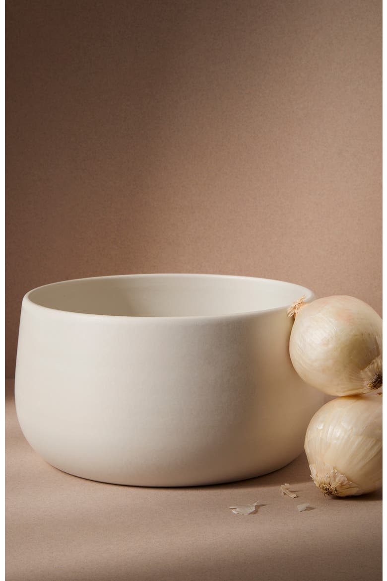 Stoneware Serving Bowl, Alternate, color, White