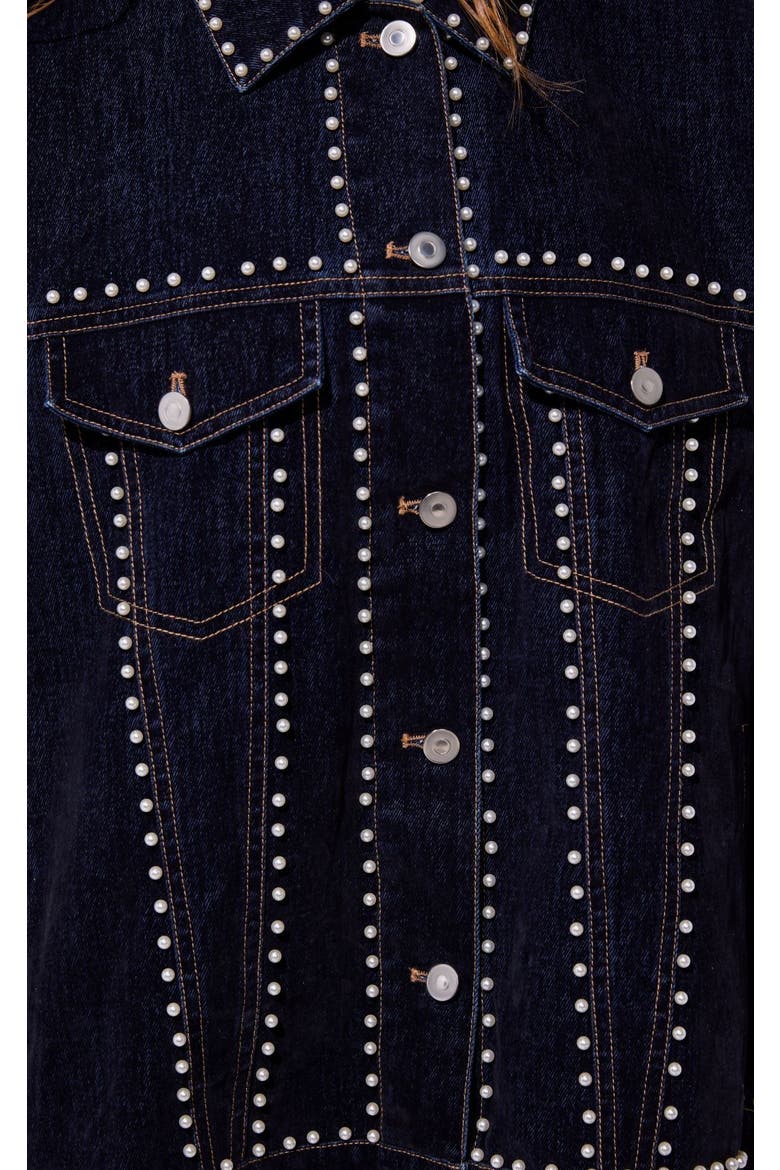 Micah Embellished Jacket, Alternate, color, DENIM