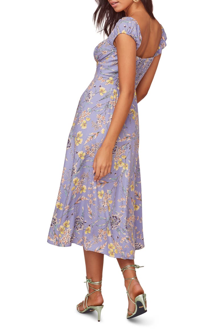 Bonjour Button Front Dress, Alternate, color, PERIWINKLE MULTI FLORAL