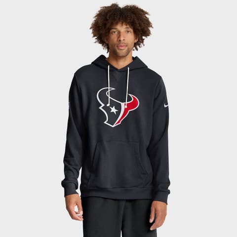 Men's Nike Navy Houston Texans Sideline Initial Home Performance Pullover Hoodie