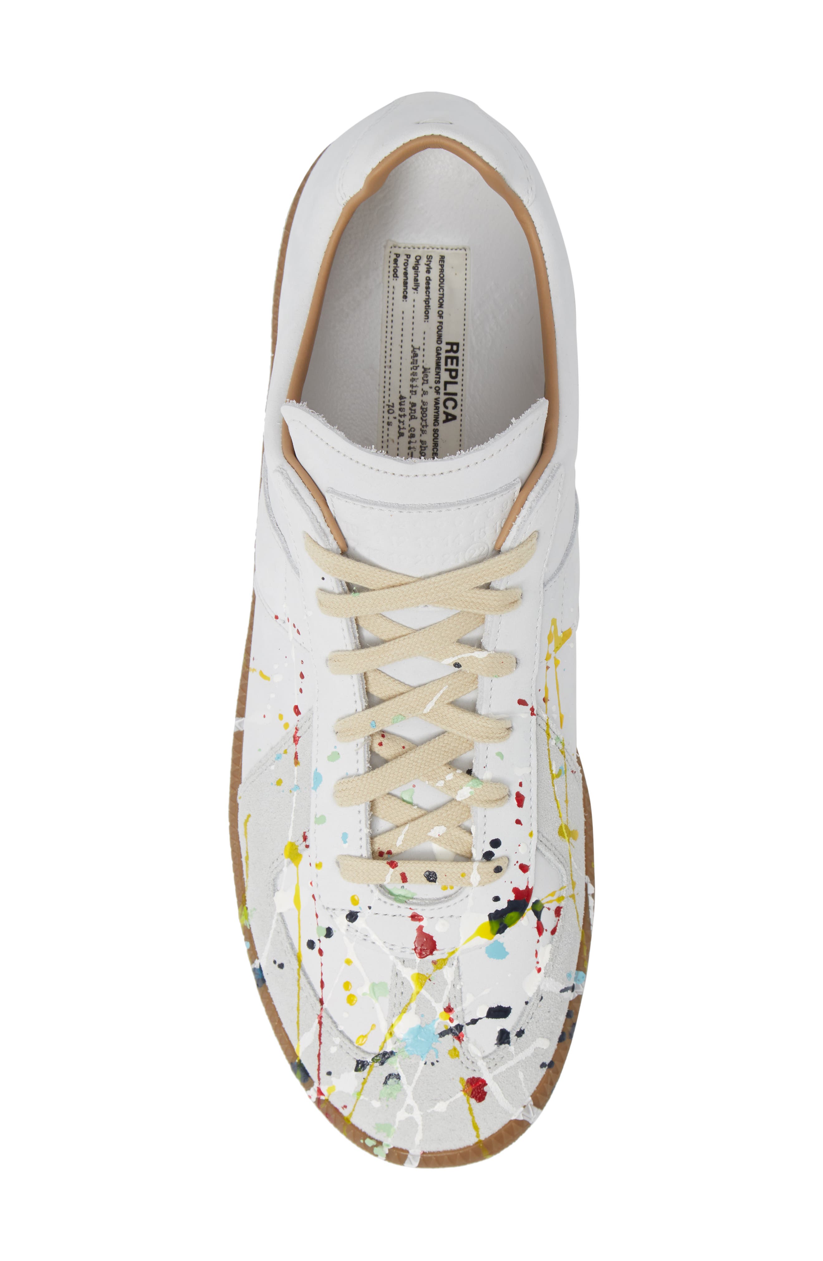 Replica Paint Splatter Sneaker, Alternate, color, OFF WHITE PAINT SPLATTER
