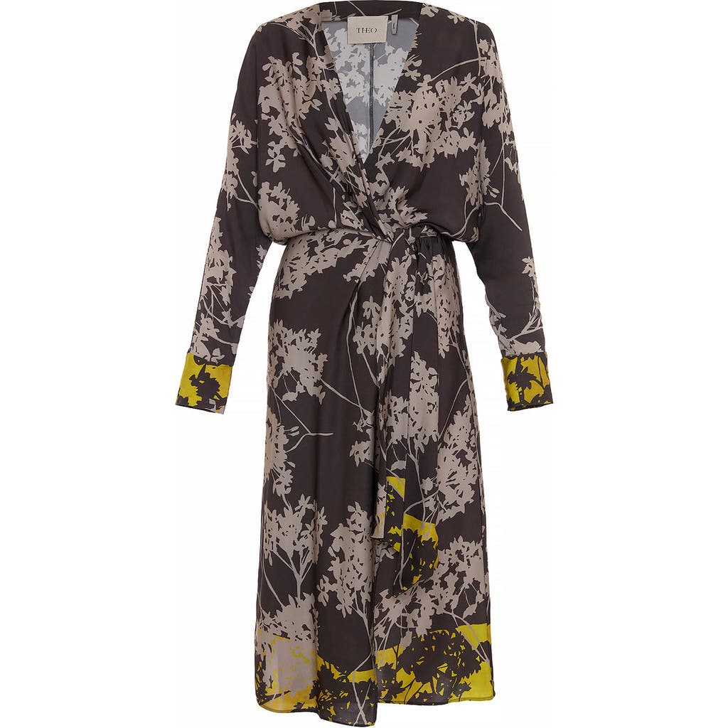 Theo The Label Hydra Printed Maxi Dress In Black