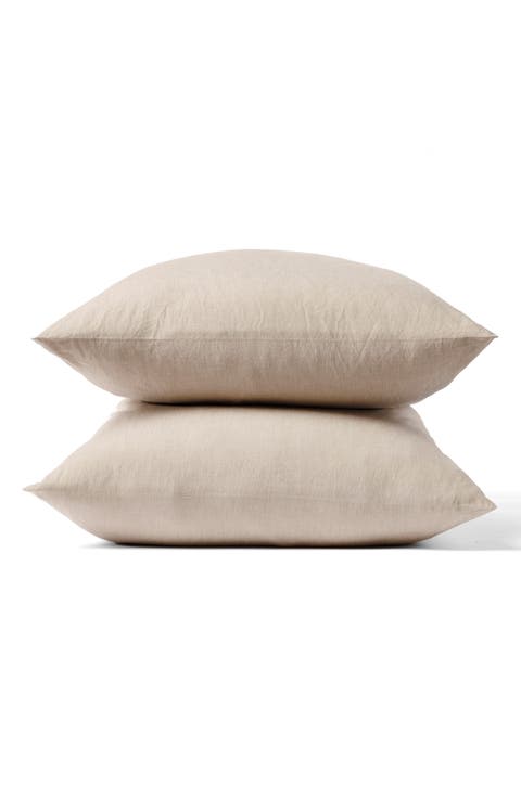 Set of 2 Organic Crinkled Percale Pillowcases